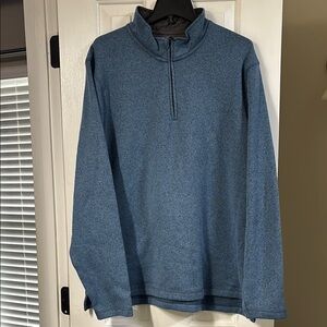 Men's Blue Wrangler Quarter-Zip Sweater - size XL